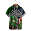 Homme Chemise Chemise hawa enne Drapeau Imprimés Photos Clover Col rabattu Vert Plein Air Casual Manches courtes Bouton bas Imprimer Vêtement Tenue Tropique Mode Hawa en Design miniinthebox