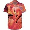 Homme Chemise Chemise hawa enne Flamant Imprimés Photos Col rabattu Rose Claire Plein Air Casual Manches courtes Bouton bas Imprimer Vêtement Tenue Tropique Mode Hawa en Design miniinthebox