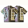 Homme Chemise Chemise hawa enne Floral Abstrait Imprimés Photos Géométrie Col rabattu Violet Casual Vacances Manche Courte Bouton bas Imprimer Vêtement Tenue Tropique Mode Hawa en Flexible miniinthebox