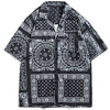 Homme Chemise Chemise hawa enne Floral Cocotier Tribal Imprimés Photos Col rabattu Noir Casual Sortie Manches courtes Bouton bas Imprimer Vêtement Tenue Tropique Hawa en Design Casual miniinthebox