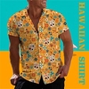 Homme Chemise Chemise hawa enne Floral Crânes Imprimés Photos Col rabattu Blanche Jaune Casual Vacances Manche Courte Bouton bas Imprimer Vêtement Tenue Tropique Mode Hawa en Flexible miniinthebox