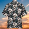 Homme Chemise Chemise hawa enne Floral Crânes Imprimés Photos Col rabattu Noir Casual Vacances Manche Courte Bouton bas Imprimer Vêtement Tenue Tropique Mode Hawa en Flexible miniinthebox