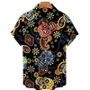 Homme Chemise Chemise hawa enne Floral Crânes Imprimés Photos Col rabattu Noir Jaune Rouge Kaki Plein Air Casual Manches courtes Bouton bas Imprimer Vêtement Tenue Tropique Mode Hawa en Design miniinthebox