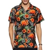 Homme Chemise Chemise hawa enne Floral Flamant Imprimés Photos Col rabattu Noir Rose Claire Bleu Orange Vert Casual Sortie Manches courtes Bouton bas Imprimer Vêtement Tenue Tropique Hawa en Design miniinthebox