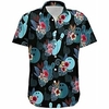 Homme Chemise Chemise hawa enne Floral Imprimés Photos Boule de bowling Col rabattu Bleu Plein Air Casual Manches courtes Bouton bas Imprimer Vêtement Tenue Tropique Mode Hawa en Design miniinthebox