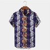 Homme Chemise Chemise hawa enne Floral Imprimés Photos Bus Col rabattu bleu marine Extérieur Plein Air Manches courtes Bouton bas Imprimer Vêtement Tenue Tropique Mode Hawa en Design miniinthebox