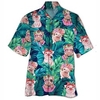 Homme Chemise Chemise hawa enne Floral Imprimés Photos Cochon Col rabattu Bleu Casual Vacances Manche Courte Bouton bas Imprimer Vêtement Tenue Tropique Mode Hawa en Flexible miniinthebox
