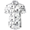 Homme Chemise Chemise hawa enne Floral Imprimés Photos Col rabattu Abricot Blanche Rouge Bleu Plein Air Casual Manches courtes Bouton bas Imprimer Vêtement Tenue Tropique Mode Hawa en Design miniinthebox