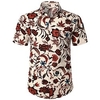 Homme Chemise Chemise hawa enne Floral Imprimés Photos Col rabattu Blanche bleu marine Bleu Ciel Beige Extérieur Plein Air Manches courtes Bouton bas Imprimer Vêtement Tenue Tropique Mode Hawa en miniinthebox