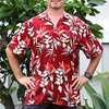 Homme Chemise Chemise hawa enne Floral Imprimés Photos Col rabattu Blanche Rouge bleu marine Casual Vacances Manche Courte Bouton bas Imprimer Vêtement Tenue Tropique Mode Hawa en Flexible miniinthebox