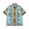 Homme Chemise Chemise hawa enne Floral Imprimés Photos Col rabattu Bleu Plein Air Casual Manches courtes Bouton bas Imprimer Vêtement Tenue Tropique Mode Hawa en Design miniinthebox