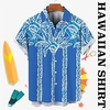 Homme Chemise Chemise hawa enne Floral Imprimés Photos Col rabattu Bleu Roi Bleu Plein Air Casual Manches courtes Bouton bas Imprimer Vêtement Tenue Tropique Mode Hawa en Design miniinthebox