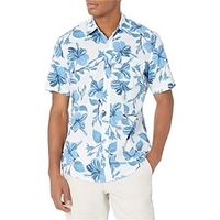 Homme Chemise Chemise hawa enne Floral Imprimés Photos Col rabattu Bleu Vert Bleu clair Extérieur Plein Air Manches courtes Bouton bas Imprimer Vêtement Tenue Tropique Mode Hawa en Design miniinthebox