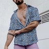 Homme Chemise Chemise hawa enne Floral Imprimés Photos Col rabattu Jaune Bleu Plein Air Casual Manches courtes Bouton bas Imprimer Vêtement Tenue Tropique Mode Bohème Hawa en miniinthebox