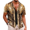 Homme Chemise Chemise hawa enne Floral Imprimés Photos Col rabattu Jaune Plein Air Casual Manches courtes Bouton bas Imprimer Vêtement Tenue Tropique Mode Hawa en Design miniinthebox