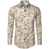 Homme Chemise Chemise hawa enne Floral Imprimés Photos Col rabattu Noir bleu marine Vert Beige Extérieur Casual manche longue Bouton bas Imprimer Vêtement Tenue Sportif Mode Vêtement de rue Design miniinthebox