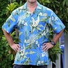 Homme Chemise Chemise hawa enne Floral Imprimés Photos Col rabattu Rouge Bleu Vert foncé Vert Casual Vacances Manche Courte Bouton bas Imprimer Vêtement Tenue Tropique Mode Hawa en Flexible miniinthebox