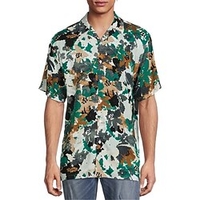 Homme Chemise Chemise hawa enne Floral Imprimés Photos Col rabattu Vert Casual Vacances Manche Courte Bouton bas Imprimer Vêtement Tenue Tropique Mode Hawa en Flexible miniinthebox