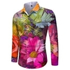 Homme Chemise Chemise hawa enne Floral Imprimés Photos Feuilles Col rabattu Noir Blanche Fuchsia Vert Extérieur Casual manche longue Bouton bas Imprimer Vêtement Tenue Mode Vêtement de rue Design miniinthebox