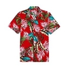 Homme Chemise Chemise hawa enne Floral Imprimés Photos Feuilles Col rabattu Rose Claire Rouge Casual Vacances Manche Courte Bouton bas Imprimer Vêtement Tenue Tropique Mode Hawa en Flexible miniinthebox