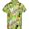 Homme Chemise Chemise hawa enne Floral Imprimés Photos Perroquet Col rabattu Rose Claire Noir Vert Claire Bleu de minuit Bleu clair Casual Vacances Manche Courte Bouton bas Imprimer Vêtement Tenue miniinthebox