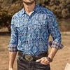 Homme Chemise Chemise hawa enne Floral Tribal Imprimés Photos Col rabattu Jaune Rouge Bleu Vert foncé Vert Extérieur Casual manche longue Bouton bas Imprimer Vêtement Tenue Sportif Mode Vêtement de miniinthebox