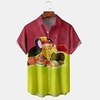 Homme Chemise Chemise hawa enne Fruit Oiseau Imprimés Photos Col rabattu Fuchsia Extérieur Plein Air Manches courtes Bouton bas Imprimer Vêtement Tenue Tropique Mode Hawa en Design miniinthebox