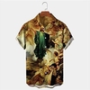 Homme Chemise Chemise hawa enne Imprimés Photos Ange Col rabattu Jaune Extérieur Plein Air Manches courtes Bouton bas Imprimer Vêtement Tenue Tropique Mode Hawa en Design miniinthebox