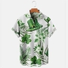 Homme Chemise Chemise hawa enne Imprimés Photos Clover Col rabattu Noir Blanche Extérieur Plein Air Manches courtes Bouton bas Imprimer Vêtement Tenue Tropique Mode Hawa en Design miniinthebox