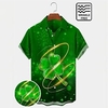 Homme Chemise Chemise hawa enne Imprimés Photos Clover Col rabattu Vert Extérieur Plein Air Manches courtes Bouton bas Imprimer Vêtement Tenue Tropique Mode Hawa en Design miniinthebox