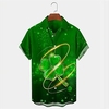 Homme Chemise Chemise hawa enne Imprimés Photos Clover Col rabattu Vert Extérieur Plein Air Manches courtes Bouton bas Imprimer Vêtement Tenue Tropique Mode Hawa en Design miniinthebox