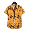 Homme Chemise Chemise hawa enne Imprimés Photos Feuilles Col rabattu Jaune Plein Air Casual Manches courtes Bouton bas Imprimer Vêtement Tenue Tropique Mode Hawa en Design miniinthebox
