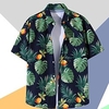 Homme Chemise Chemise hawa enne Imprimés Photos Feuilles Col rabattu Vert Extérieur Plein Air Manches courtes Bouton bas Imprimer Vêtement Tenue Tropique Mode Hawa en Design miniinthebox