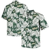 Homme Chemise Chemise hawa enne Imprimés Photos Feuilles Col rabattu Vert Plein Air Casual Manches courtes Bouton bas Imprimer Vêtement Tenue Tropique Mode Hawa en Design miniinthebox