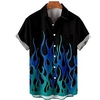 Homme Chemise Chemise hawa enne Imprimés Photos Flamme Col rabattu Jaune Rouge Bleu Roi Bleu Violet Extérieur Plein Air Manches courtes Bouton bas Imprimer Vêtement Tenue Tropique Mode Hawa en Design miniinthebox