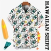 Homme Chemise Chemise hawa enne Imprimés Photos Œil Col rabattu Rose Claire Vert Plein Air Casual Manches courtes Bouton bas Imprimer Vêtement Tenue Tropique Mode Hawa en Design miniinthebox