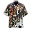 Homme Chemise Chemise hawa enne Imprimés Photos Instrument de musique Col rabattu Noir Casual Vacances Manche Courte Bouton bas Imprimer Vêtement Tenue Tropique Mode Hawa en Flexible miniinthebox