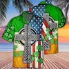 Homme Chemise Chemise hawa enne Imprimés Photos Jour de la Saint Patrick Fête de la St. Patrick Clover Col rabattu Vert Casual Vacances Manche Courte Bouton bas Imprimer Vêtement Tenue Tropique Mode miniinthebox