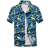 Homme Chemise Chemise hawa enne Imprimés Photos Le surf Col rabattu Bleu Plein Air Casual Manches courtes Bouton bas Imprimer Vêtement Tenue Tropique Mode Hawa en Design miniinthebox