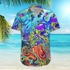 Homme Chemise Chemise hawa enne Imprimés Photos Pieuvre La vie marine Col rabattu Bleu Plein Air Casual Manches courtes Bouton bas Imprimer Vêtement Tenue Tropique Mode Hawa en Design miniinthebox