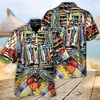 Homme Chemise Chemise hawa enne Imprimés Photos Poissons Col rabattu Noir Casual Vacances Manche Courte Bouton bas Imprimer Vêtement Tenue Tropique Mode Hawa en Flexible miniinthebox