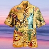 Homme Chemise Chemise hawa enne Imprimés Photos Rétro Vintage Col rabattu Jaune Casual Vacances Manche Courte Bouton bas Imprimer Vêtement Tenue Tropique Mode Hawa en Flexible miniinthebox