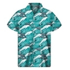 Homme Chemise Chemise hawa enne Imprimés Photos Vagues Col rabattu Bleu Casual Vacances Manche Courte Bouton bas Imprimer Vêtement Tenue Tropique Mode Hawa en Flexible miniinthebox