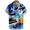 Homme Chemise Chemise hawa enne Lettre Cocotier Rayé Imprimés Photos Col rabattu Blanche Rose Claire Bleu Extérieur Plein Air Manches courtes Bouton bas Imprimer Vêtement Tenue Tropique Mode Hawa en miniinthebox