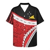 Homme Chemise Chemise hawa enne Lettre Imprimés Photos Géométrie Feuilles Col rabattu Rouge Bleu Casual Vacances Manche Courte Bouton bas Imprimer Vêtement Tenue Tropique Mode Hawa en Flexible miniinthebox