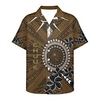 Homme Chemise Chemise hawa enne Lettre Imprimés Photos Rétro Vintage Totem Col rabattu Jaune Bleu Marron Casual Vacances Manche Courte Bouton bas Imprimer Vêtement Tenue Tropique Mode Hawa en Flexible miniinthebox