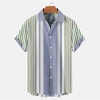 Homme Chemise Chemise hawa enne Rayé Imprimés Photos Monstre Bateau Col rabattu Jaune Vert Extérieur Plein Air Manches courtes Bouton bas Imprimer Vêtement Tenue Tropique Mode Hawa en Design miniinthebox