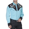 Homme Chemise Chemise Western Floral Imprimés Photos Col rabattu Bleu Extérieur Plein Air manche longue Bouton bas Imprimer Vêtement Tenue Mode Vêtement de rue Design style occidental miniinthebox