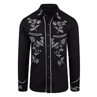Homme Chemise Chemise Western Floral Imprimés Photos Col rabattu Noir Extérieur Plein Air manche longue Bouton bas Imprimer Vêtement Tenue Mode Vêtement de rue Design style occidental miniinthebox