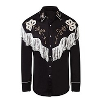 Homme Chemise Chemise Western Floral Imprimés Photos Col rabattu Noir Extérieur Plein Air manche longue Bouton bas Imprimer Vêtement Tenue Mode Vêtement de rue Design style occidental miniinthebox
